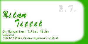 milan tittel business card