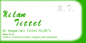 milan tittel business card